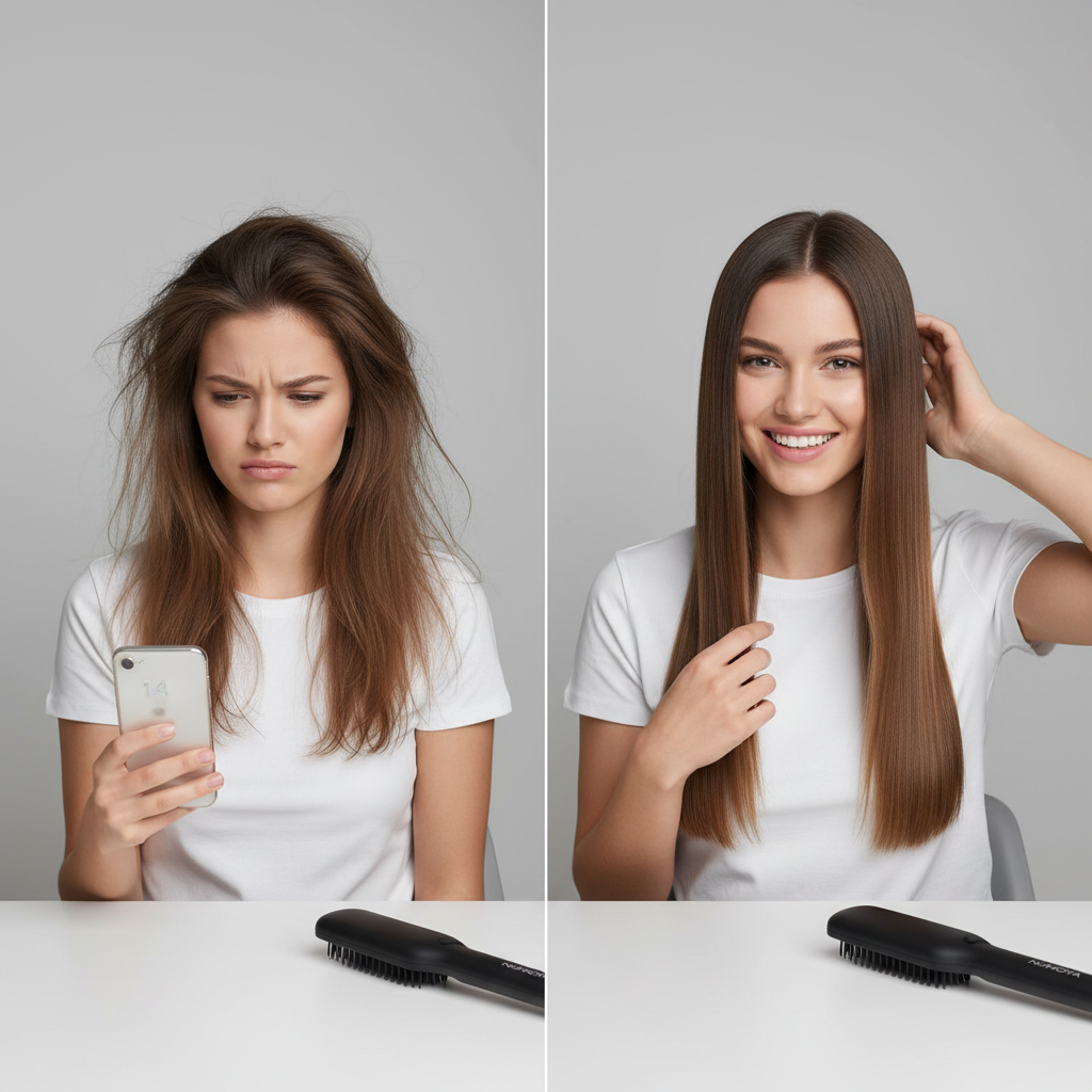 [NEW] Numoya Portable Straightener Brush - GoBrush PRO