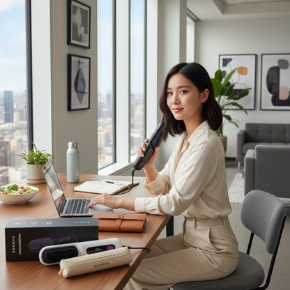 [NEW] Numoya Portable Straightener Brush - GoBrush PRO