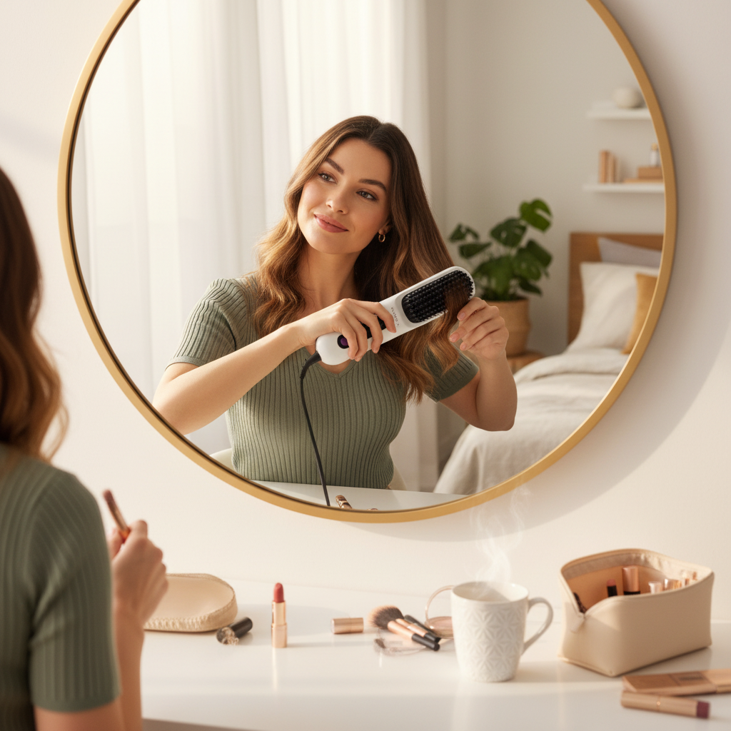 [NEW] Numoya Portable Straightener Brush - GoBrush PRO